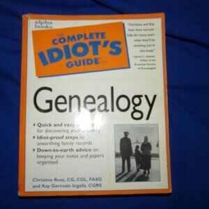 The Complete Idiot's Guide to Genealogy - Paperback Book Educational Study